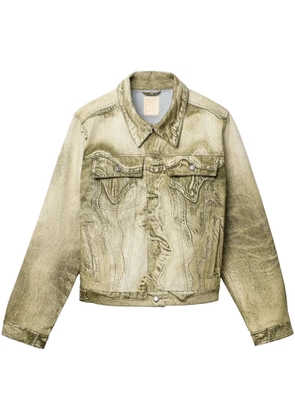 CamperLab swirl-print denim jacket - Green