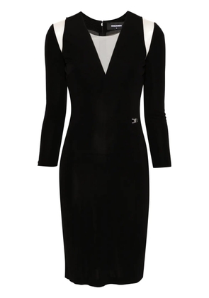 DSQUARED2 logo-plaque mesh-detail dress - 900