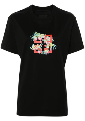 Givenchy 4G Flowers-print cotton T-shirt - Black