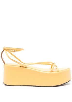 ATP Atelier Nole 80mm leather platform sandals - Yellow