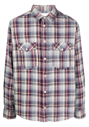 MARANT Lydian checked shirt - Blue