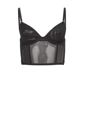 Fleur Du Mal longline mesh bustier - Black