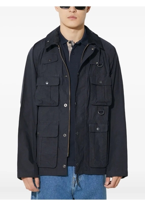 Barbour multiple-pocket corduroy-collar jacket - Blue