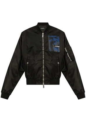 DSQUARED2 logo-print bomber jacket - Black
