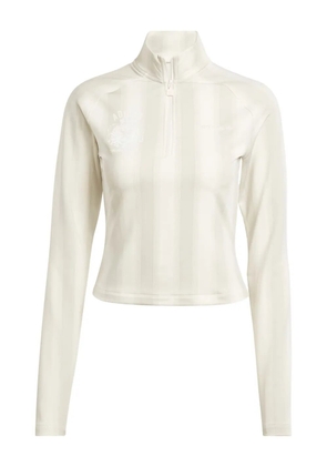 adidas half-zip striped sweatshirt - Neutrals