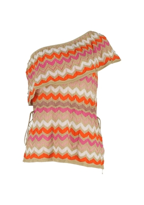 M Missoni Vintage one-shoulder metallic top - Neutrals