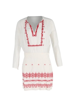Vanessa Bruno embroidered long-sleeved mini dress - White
