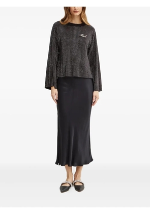 Karl Lagerfeld embellished long-sleeve sweater - Black