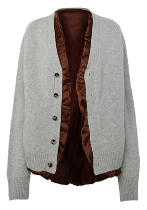 JW Anderson satin-lined cardigan - Grey
