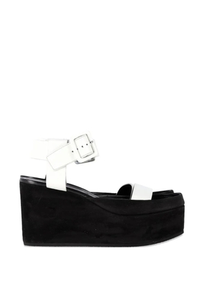 Celine Pre-Owned ankle-strap wedge sandals - White