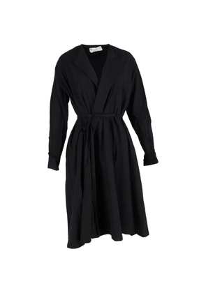 Yohji Yamamoto Pre-Owned layered wrap midi dress - Black