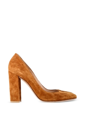 Gianvito Rossi round-toe block-heel pumps - Brown