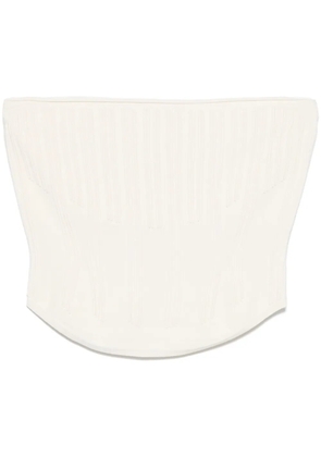 Mugler boning-detail top - White