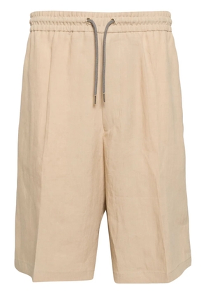Paul Smith drawstring-waist linen shorts - Brown