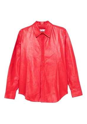 Martine Rose nappa leather shirt - Red