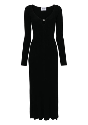 MOSCHINO JEANS ribbed-knit maxi dress - Black