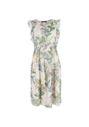 Max Mara floral-print midi dress - Neutrals
