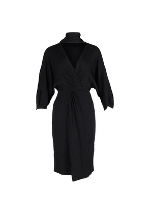 Diane Von Furstenberg Vintage V-neck tie dress - Black