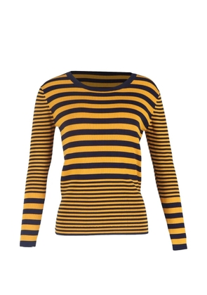 Michael Kors Vintage striped-pattern crew-neck sweater - Yellow