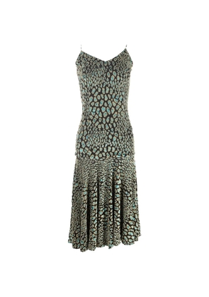 Caroline Constas midi animal-print slip dress - Green