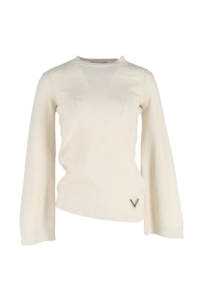 Valentino Garavani Pre-Owned VLogo crew-neck sweater - Neutrals