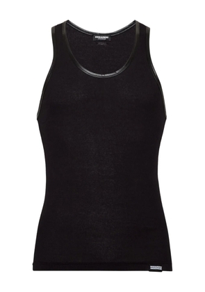 DSQUARED2 faux-fur trim tank top - Black