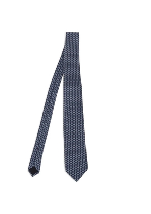 Gucci Pre-Owned patterned silk tie - Blue