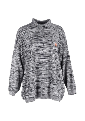 Loewe Pre-Owned two-tone melange pocket polo top - Grey