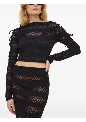 Won Hundred tie-detail top - Black