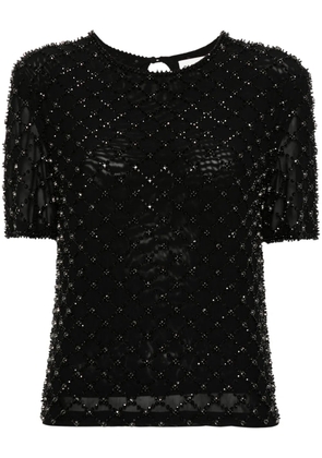 P.A.R.O.S.H. bead-embellished T-shirt - Black