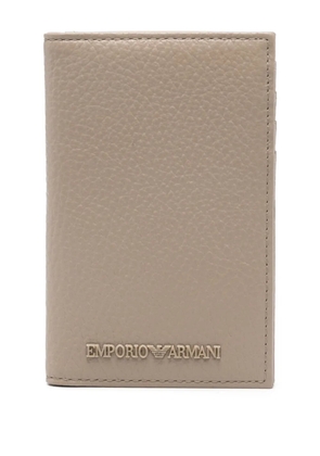 Emporio Armani logo-lettering wallet - Neutrals