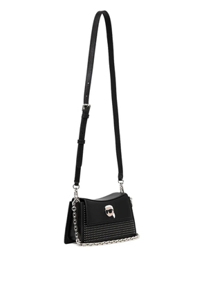 Karl Lagerfeld logo-appliqué shoulder bag - Black