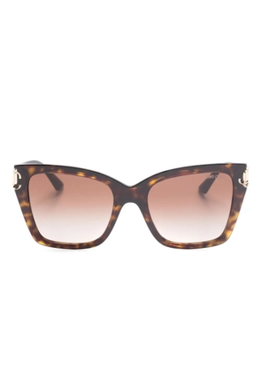 Jimmy Choo Eyewear Kira oversize-frame sunglasses - Brown