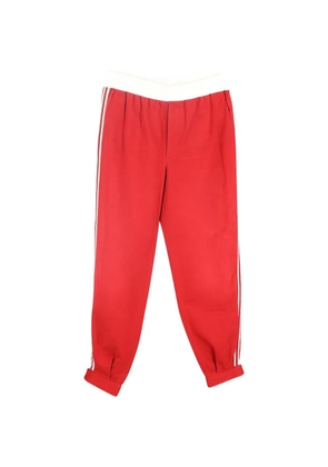 Gucci Pre-Owned military buckle drill trousers - Red
