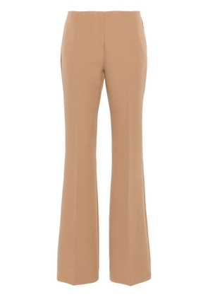 ERMANNO FIRENZE logo-embroidered trousers - Brown