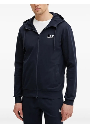 Ea7 Emporio Armani logo-print zip-up tracksuit - Blue