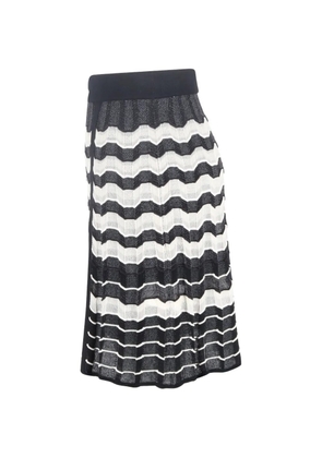 M Missoni Vintage chevron elasticated-waistband midi skirt - Black