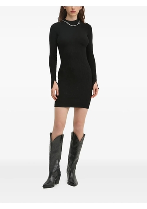 HUGO ribbed mini dress - Black