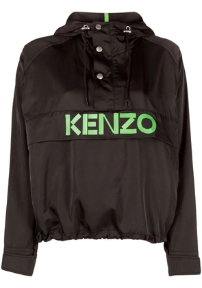 Kenzo logo-print hooded jacket - Black