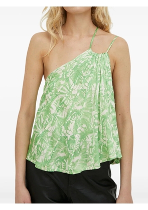 HERSKIND one-shoulder pleated top - Green