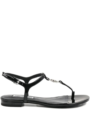 Karl Lagerfeld logo-appliqué sandals - Black
