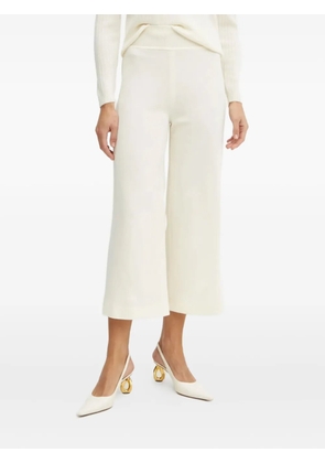 LUISA SPAGNOLI ribbed wide-leg trousers - White