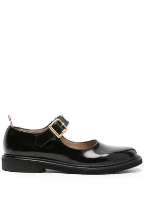 Thom Browne patent-leather ballerina shoes - Black