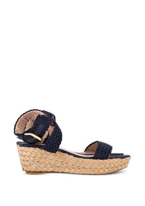 Stuart Weitzman braided-strap heeled espadrilles - Blue