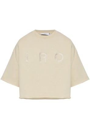IRO Linda logo-print cotton T-shirt - Neutrals