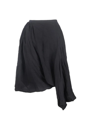 Yohji Yamamoto Pre-Owned asymmetric draped skirt - Black