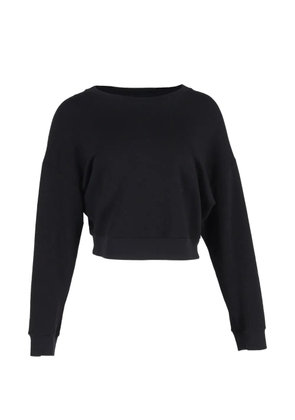 Reformation crew-neck cotton sweater - Black