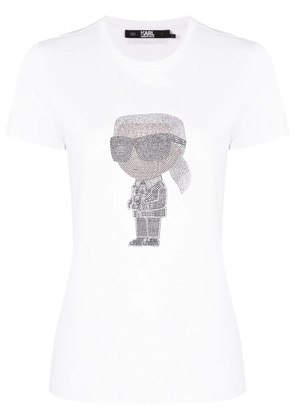 Karl Lagerfeld Ikon rhinestone-embellished T-shirt - White
