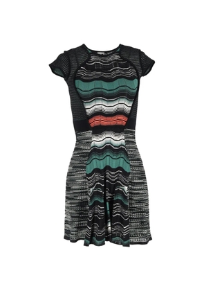 Missoni Pre-Owned wave-pattern knitted mini dress - Black