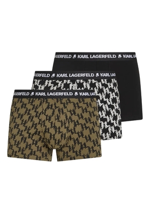 Karl Lagerfeld monogram-print boxers (pack of three) - Neutrals